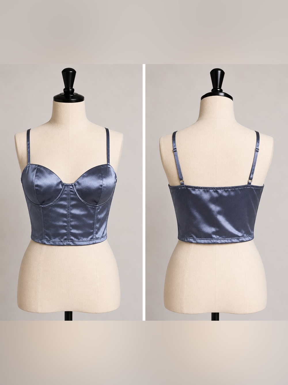 Haley & June Satin Corset-like Crop Top
Size XS